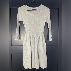 American Eagle Outfitters Gray Ribbed Dress